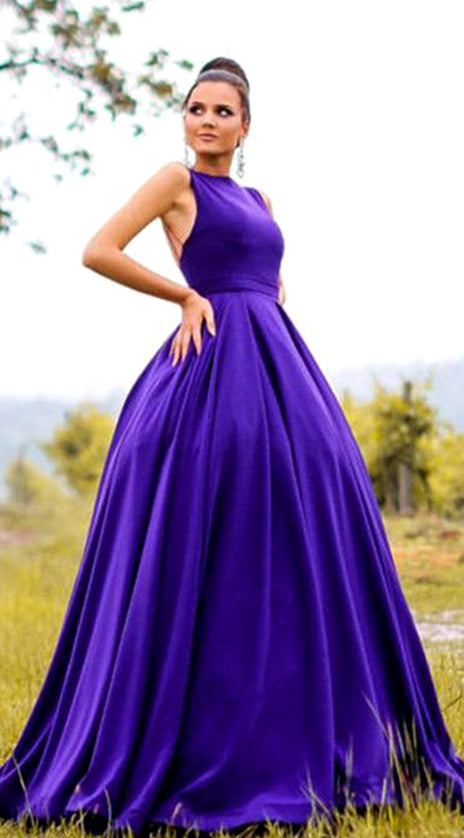 MACloth Halter O Neck Regency Ball Gown Prom Dress Elegant Formal Evening Gown